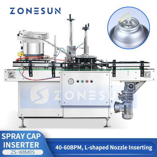 ZONESUN ZS-WIM05 Automatic Spray Nozzle Packaging Machine for Aerosol Cans