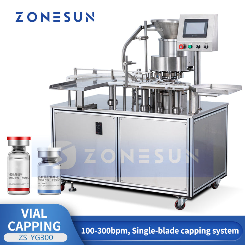 ZONESUN ZS-YG300 Automatic Vial Capping Machine Pharmaceutical Lab Bottle Capper