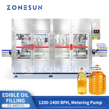 ZONESUN ZS-MPO12 Automatic Multi-Head Edible Oil Bottle Filling Machine