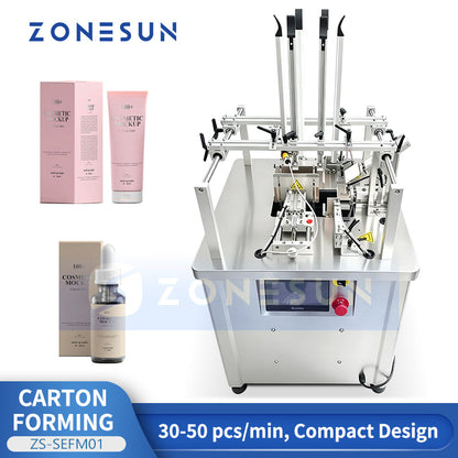 ZONESUN ZS-SEFM01 Compact Carton Erecting Machine for Small Paperboard Boxes