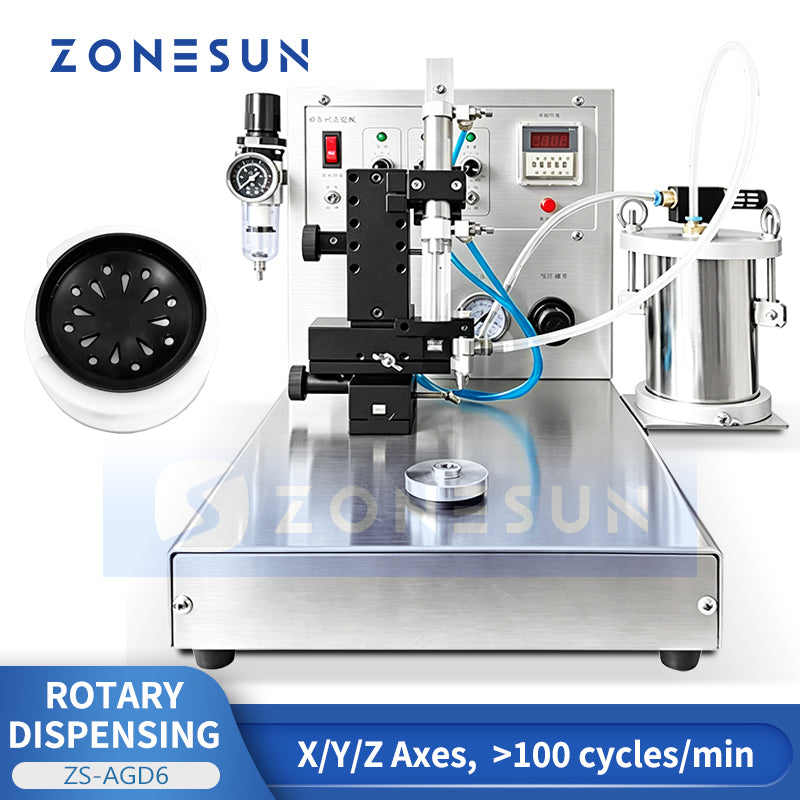 ZONESUN ZS-AGD6 Automatic Precision Rotary Glue Dispenser with XYZ Adjustment
