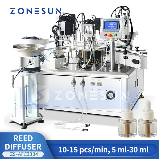 ZONESUN ZS-AFC33B4 Automatic 5-30ml Reed Diffuser Filling & Assembly Machine