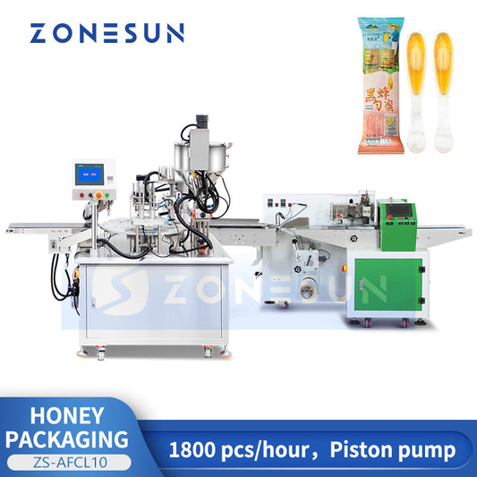 Spoon filling sealing machine