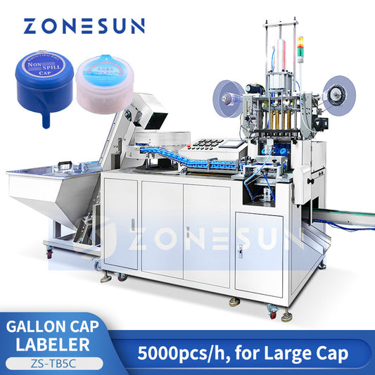ZS-TB5C Automatic Gallon Bottle Cap Top Labeling Machine