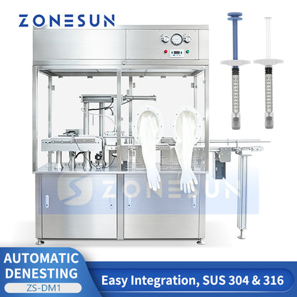 ZONESUN ZS-DM1 Automatic Prefilled Syringe Denesting Machine for Syringe Filling Lines