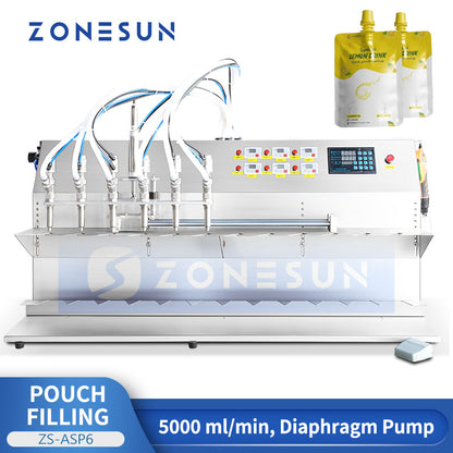  ZONESUN Fruit Jelly Spout Pouches Liquid Filling Machine