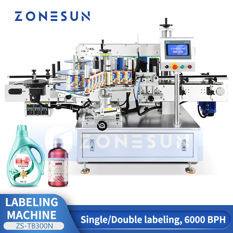 ZONESUN ZS-TB300N Autoamtic Round Square Bottle Sigle/Double Side Labeling Machine