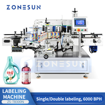 ZONESUN ZS-TB300N Autoamtic Round Square Bottle Sigle/Double Side Labeling Machine