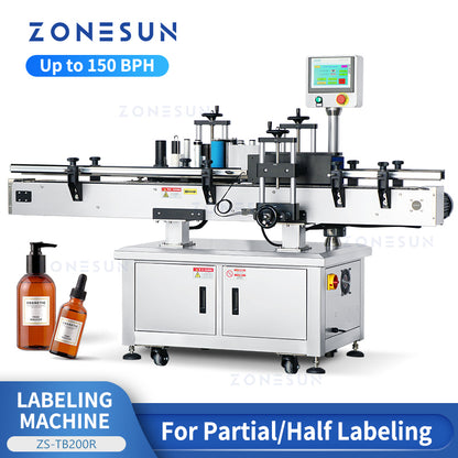 ZONESUN ZS-TB200R Automatic Round Bottle Labeling Machine