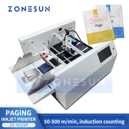ZONESUN ZS-FYP5 Automatic Paging Coding Machine for Flat Product Barcode Printing System