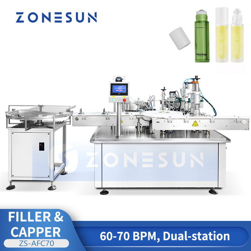 Small vial filling capping machine