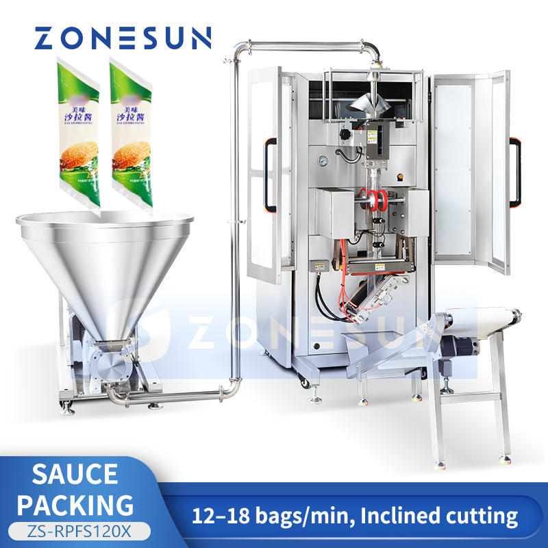 ZONESUN ZS-RPFS120X Automatic Sachet Paste Packing Machine for Honey and Cream
