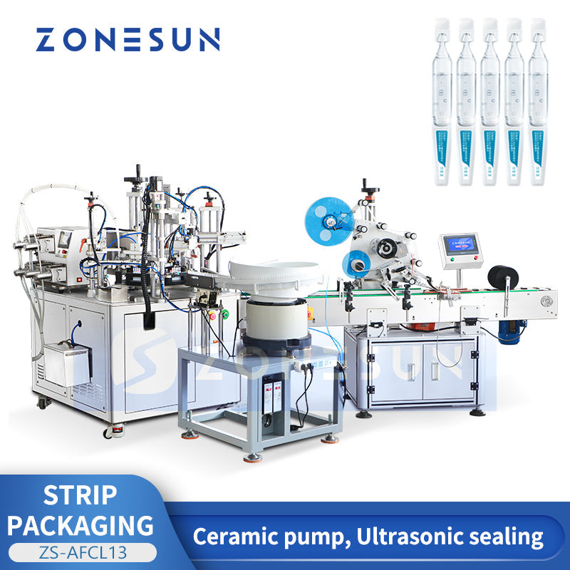 ZONESUN ZS-AFCL13 Automatic Unit Dose Strip Ampoule Filling Sealing and Cutting Machine