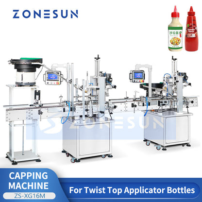 ZONESUN ZS-XG16M Automatic Twist-Top Nozzle Cap Capping Machine