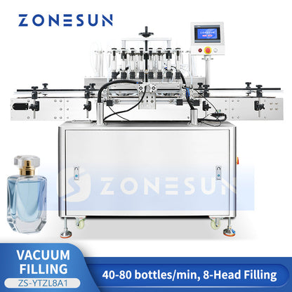 ZONESUN ZS-YTZL8A1 Automatic 8-Head Vacuum Constant-Level Liquid Filling Machine