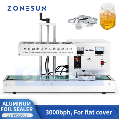 ZONESUN ZS-FK2200B Aluminum Foil Bottle Cap Induction Sealing Machine