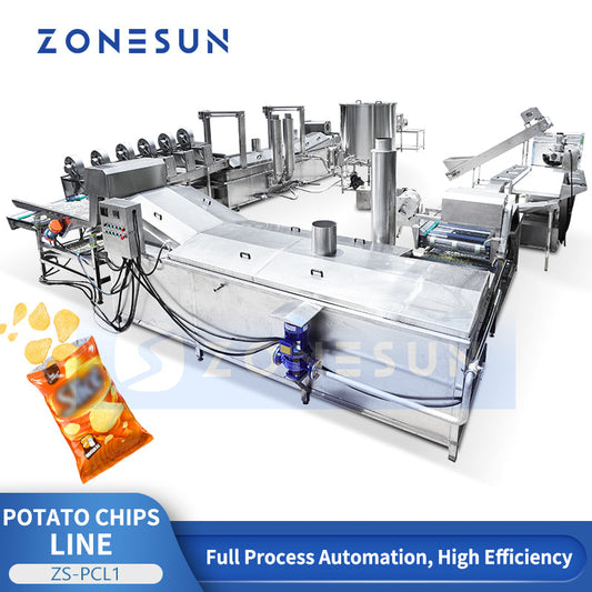 ZONESUN ZS-PCL1 Automatic Potato Chips Production Line for Fire Snack Processing