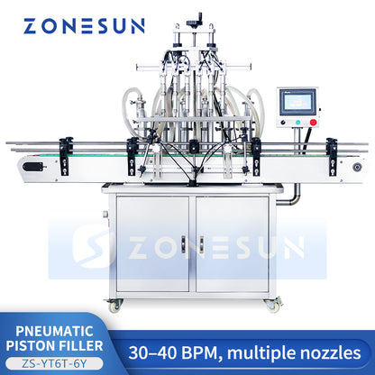 ZONESUN ZS-YT6T-6Y Automatic Pneumatic Liquid Filling Machine