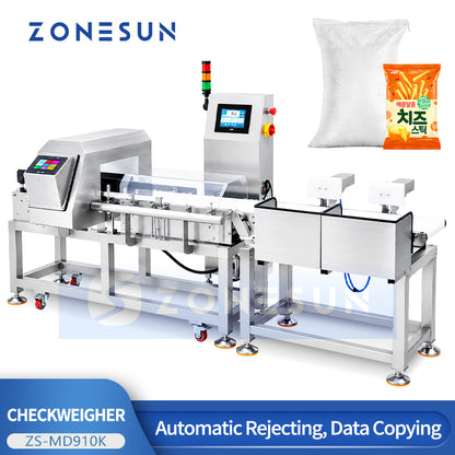 ZONESUN ZS-MD910K Automatic Checkweigher & Metal Detector with Reject System
