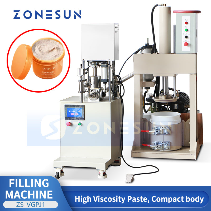 ZONESUN ZS-VGPJ1 Pneumatic Hydraulic Press Thick Paste Filling Machine