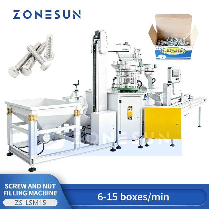 ZONESUN ZS-LSM15 Nut and Bolt Packing Machine Screw Granule Filling Machine