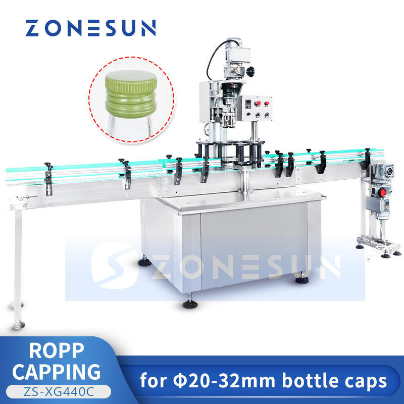 ZONESUN Custom Automatic Ropp Capping Machine ZS-XG440C – ZONESUNPRO
