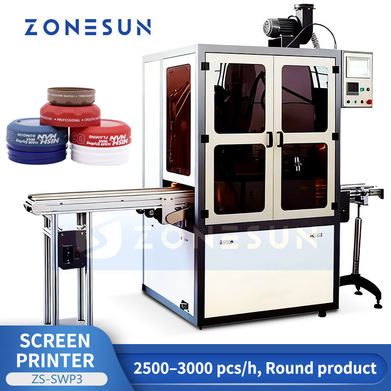 ZONESUN ZS-SWP3 Automatic Screen Printing Machine for Bottles and Tubes ...