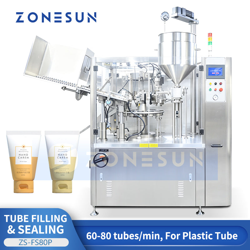 ZONESUN ZS-FS80P Cosmetic Cream Plastic Tube Filling and Sealing Machine
