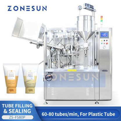 ZONESUN ZS-FS80P Cosmetic Cream Plastic Tube Filling and Sealing Machine