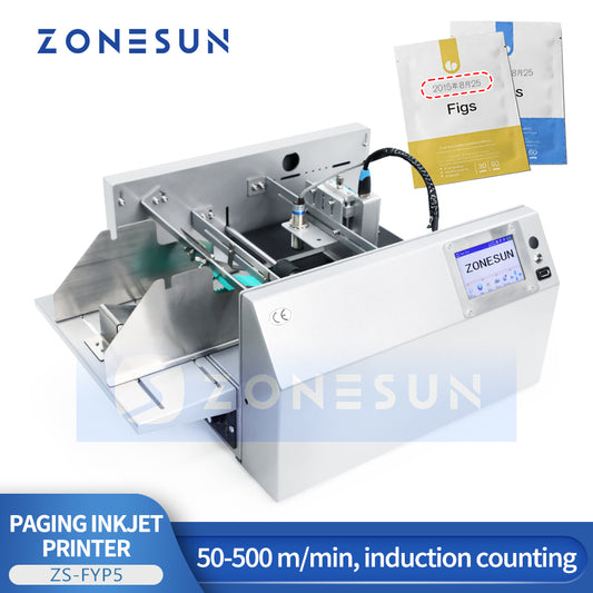 ZONESUN ZS-FYP5 Automatic Paging Coding Machine for Flat Product Barcode Printing System