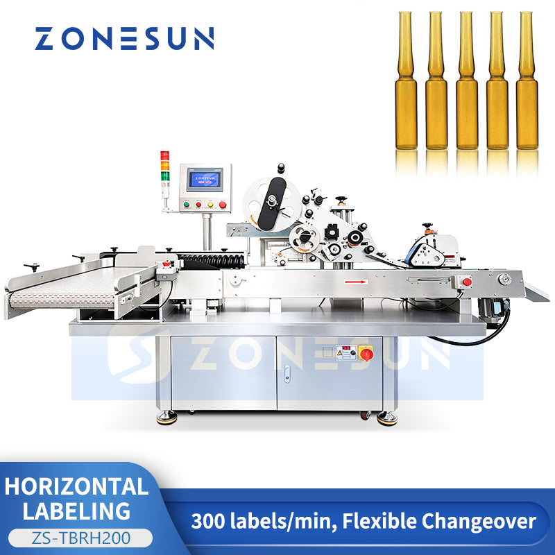 ZONESUN ZS-TBRH200 High-Speed Small Round Bottle Labeling Machine for 10-30mm Containers