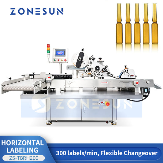 ZONESUN ZS-TBRH200 High-Speed Small Round Bottle Labeling Machine for 10-30mm Containers