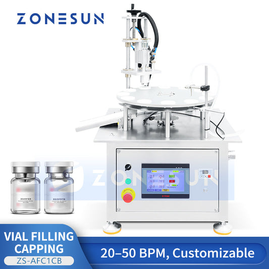 ZONESUN ZS-AFC1CB Compact Integrated Vial Filling and Capping Machine