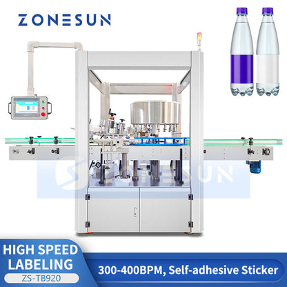 ZONESUN Round Bottle Labeling Machine