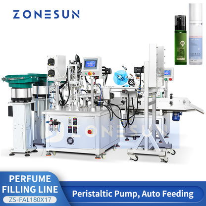 ZONESUN ZS-FAL180X17 Automatic Perfume Filling Capping Labeling Line