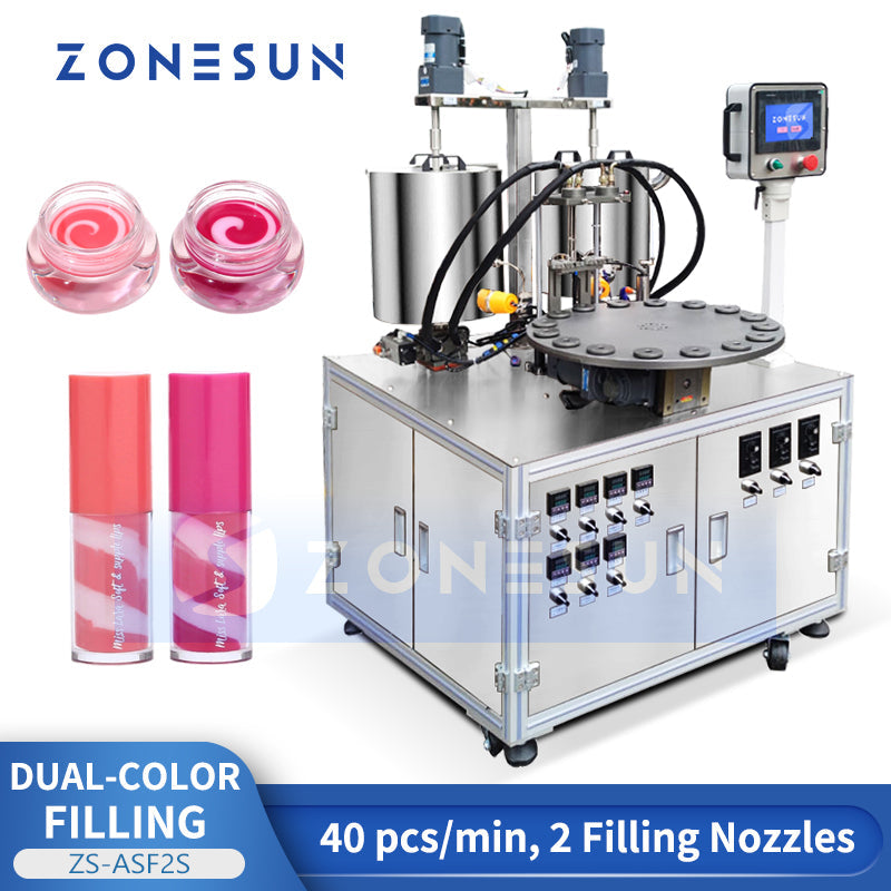Lipstick Spiral Double Color Filling Machine 