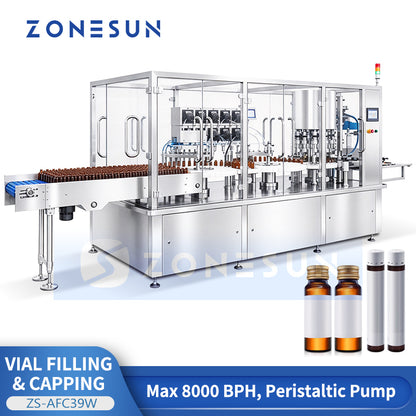 ZONESUN ZS-AFC39W Automatic Vial Rinsing Filling & Capping Machine