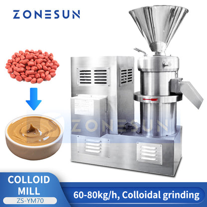 ZONESUN ZS-YM70 High-Capacity Peanut Butter Grinder & Homogenizer