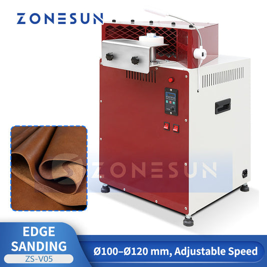 ZONESUN ZS-V05 Single-Wheel Leather Edge Sanding & Burnishing Machine | 100–3000 RPM | Ø100–120mm Wheel