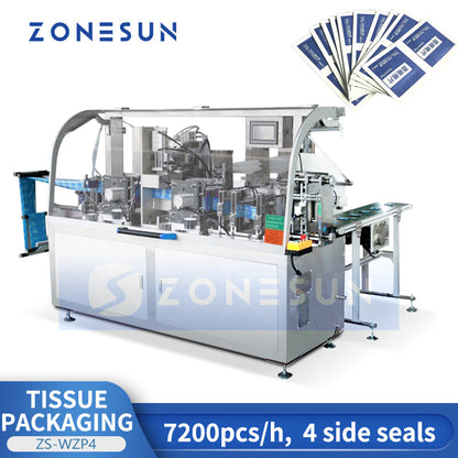 ZONESUN ZS-WZP4 High Speed Disposable Wipes Packing Machine For Single Product