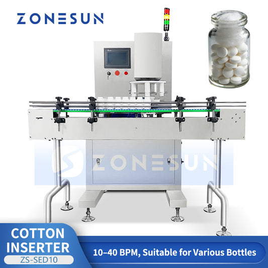Automatic Cotton and Desiccant Inserting Machine