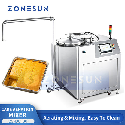ZONESUN ZS-DG130 Industrial Cake Foam Mixer with Air Injection System
