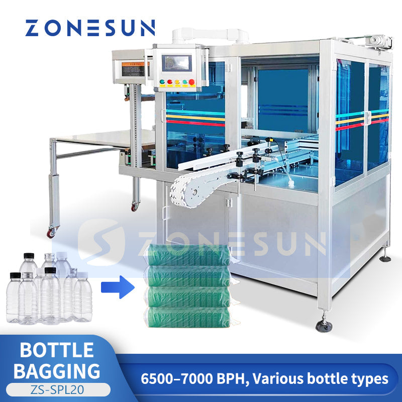 ZONESUN ZS-SPL20 Automatic Plastic Bottle Bagging Machine Plastic Container Packaging Machine