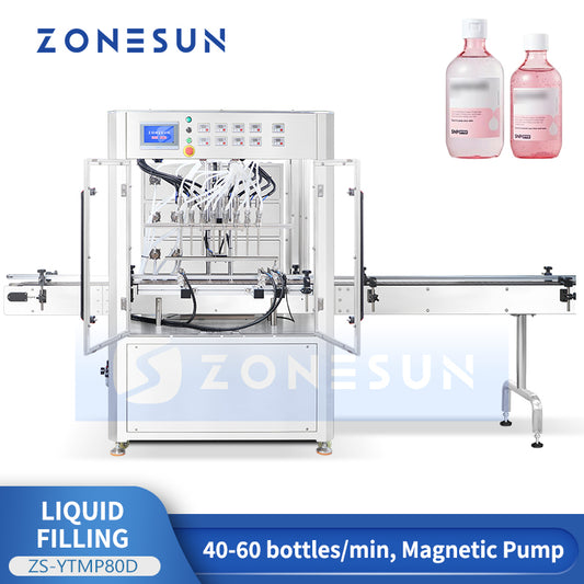 ZONESUN ZS-YTMP80D 8-Head Magnetic Pump Liquid Filling Machine