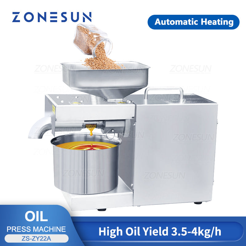 ZONESUN ZS-ZY22A Compact Oil Press Machine for Nuts, Seeds & Grains