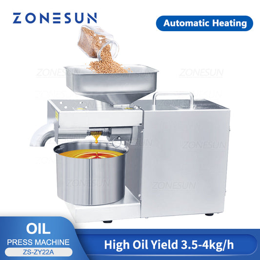 ZONESUN ZS-ZY22A Compact Oil Press Machine for Nuts, Seeds & Grains