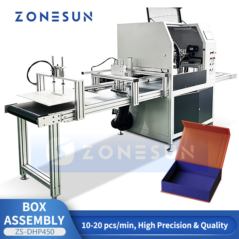 ZONESUN ZS-DHP450 Semi-Automatic Rigid Box Forming & Gluing Machine | Gift Box, Jewelry & Electronics Packaging  ZONESUNPRO