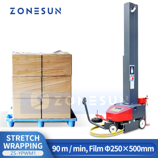 Robotic stretch wrapping machine