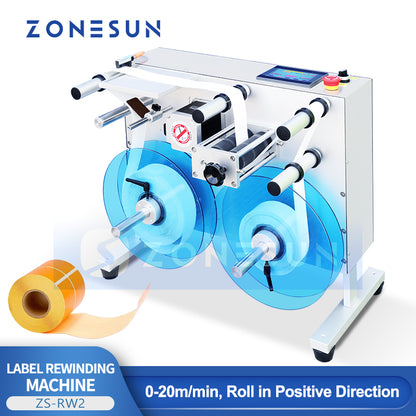 ZONESUN ZS-RW2 Automatic Roll to Roll Label Rewinder