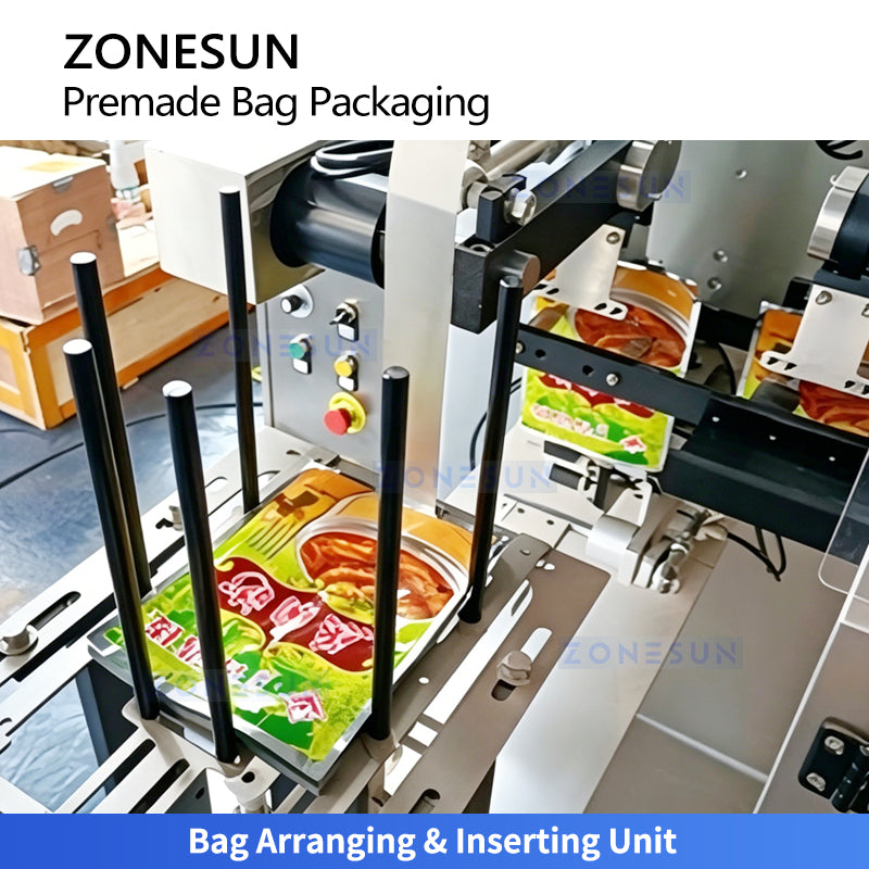 ZONESUN ZS-GW260D Automatic Powder Packaging Machine | Premade Bag Feeding Packing System with 10-Head Combination Weigher  ZONESUNPRO